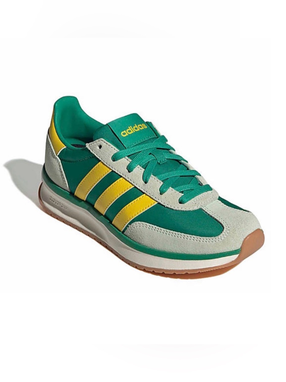adidas women’s green & Yellow Low-Top Runner Sneakers run 70s v2